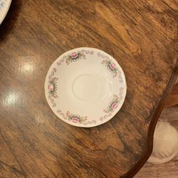 Three Porcelain Teacup Plates 