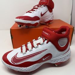 Nike Alpha Huarache Elite 4 Mid 'White University Red' FD2744-106 Size 7.5