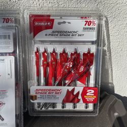DIABLO (8-Piece) 6-Piece SPEEDemon High Speed Steel Spade Bit Set with 2-Bonus Bits