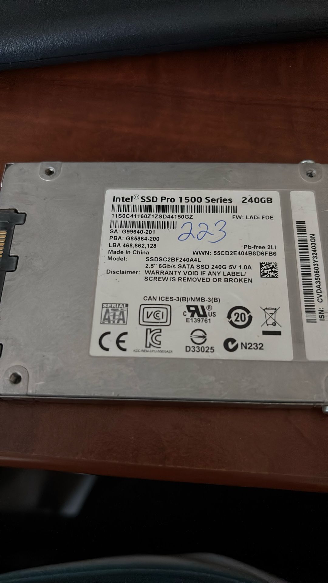 240 Gig Sata Hard Drive
