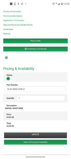 CLM-4000-SHR-2 • Swivel Hoist Rings

