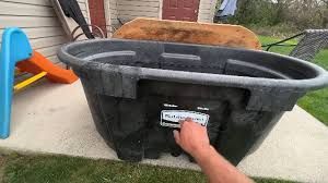 100 gallon Rubbermaid stock tank saltwater reef aquarium mixing