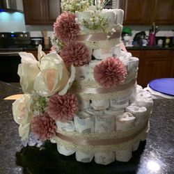 Diaper Cake For Baby Shower $50