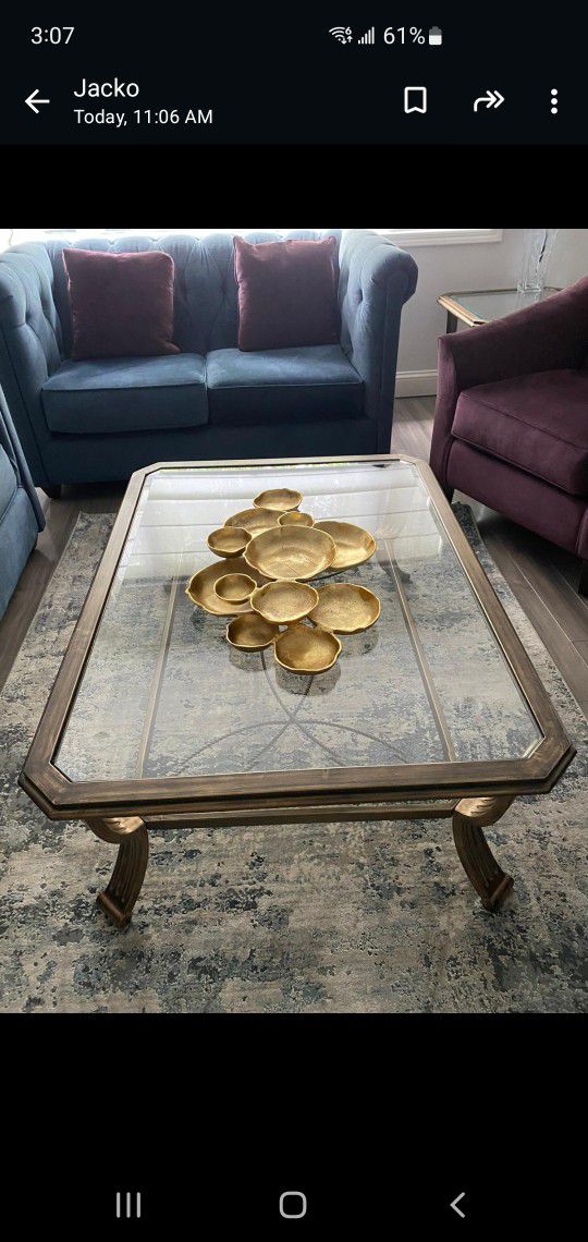 Iron Coffee Table And End Table 