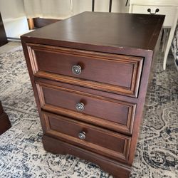 Rolling File Cabinet W Drawer, Wood, Sized To Fit Under Your Existing Desk
