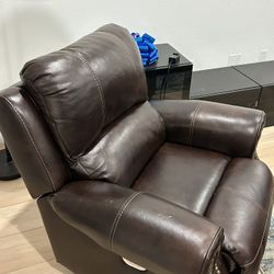 Leather Convertible Armchair 