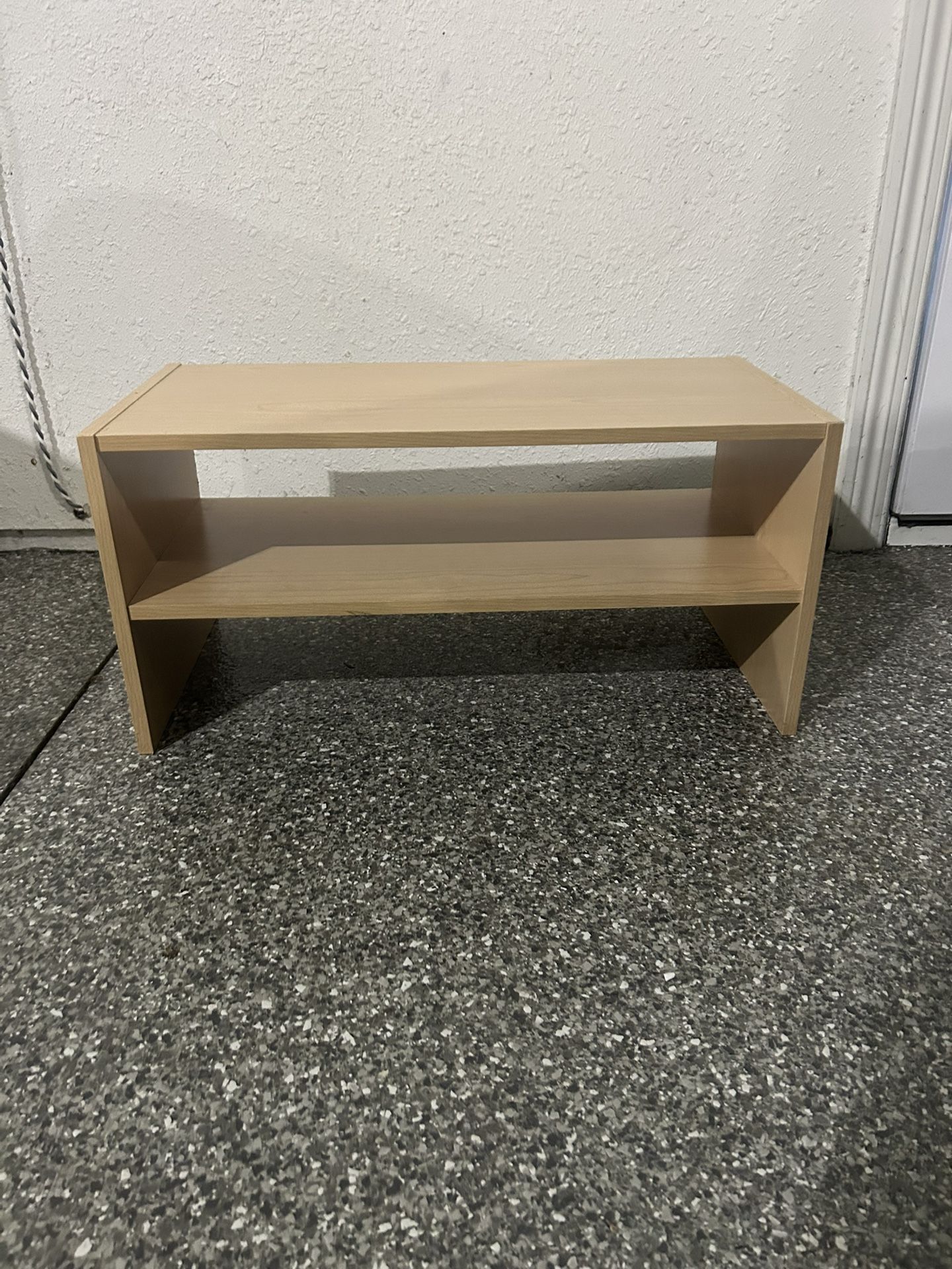 Two Shelf Wooden Shoe Rack