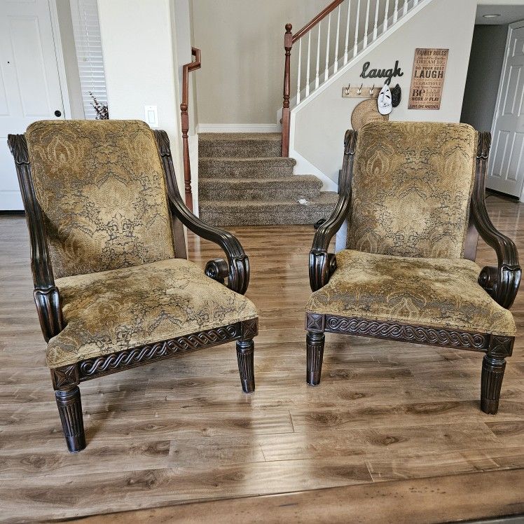Oversized Solid Wood Chairs