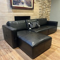 FREE DELIVERY- Modern Leather Sectional Sofa