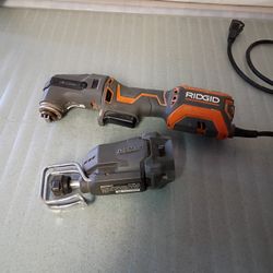 RIDGID JobMax Power Base w/ Oscillating Multi-Tool & Reciprocating Saw Attachments