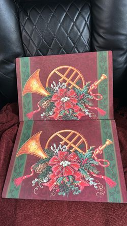 Christmas Holiday Placemats Set of 2