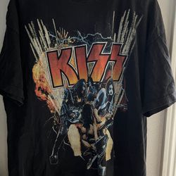 Vintage 2x Kiss Band T Shirt 