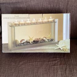 Seaside Linear Glass Candle Holder 