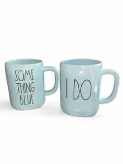 Rae Dunn 'Something Blue' and 'I Do' Mug Set