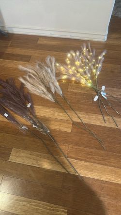 PAMPA GRASS ARTIFICIAL (beige,maroon)$2 Each/new