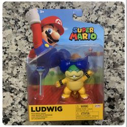 Super Mario LUDWIG w/ MAGIC WAND 4" Figure World of Nintendo Jakks Pacific NEW

