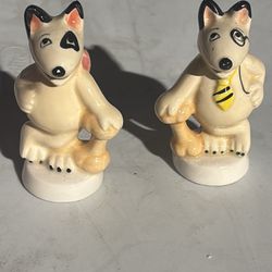 Set Of two Dogs Ceramic Dogs 