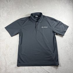 Nike Golf Lexus Polo Dri-Fit Men’s Medium Gray Shirt Embroidered #6A