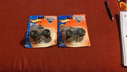 Set Of Two Hot -Wheels Monster Jam Trucks