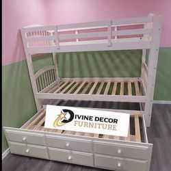 New Twin/Twin Trundle Bunk bed 