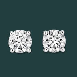 Silver Lab Diamond Studs (1/2 ct. tw.)