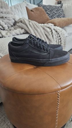 Black & Black Old Skool Vans Mens 8 Womens 9.5
