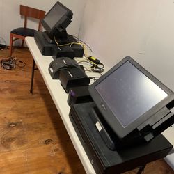 POS System. 2 PC terminals, 3 Printers
