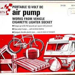 Air pump for car tires, bike, etc. designed to work from a vehicle cigarette lighter socket