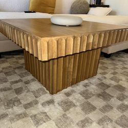 Square Fluted Coffee Table
