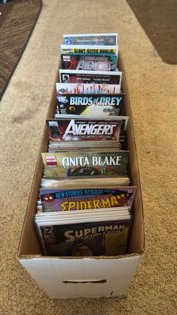 Box of comic books
