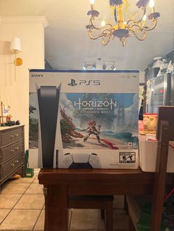 PS5 with two controllers