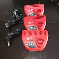 Milwaukee
M12 12-Volt Lithium-Ion Battery Charger
Brand New ( each Charger Price)
$15.00 firm on price 
