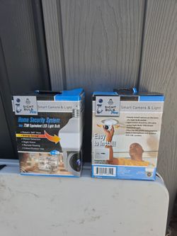 Light bulb and smart security camera