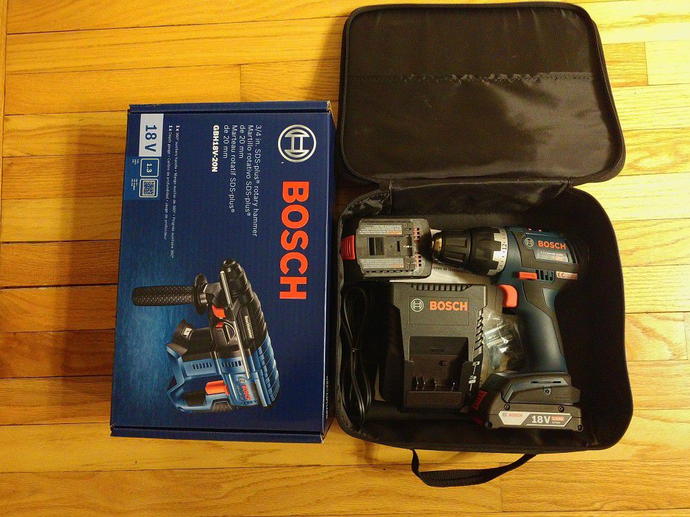 Bosch 18V Rotary Hammer and Brushless Drill/Driver combo