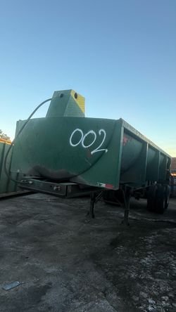 End dump full frame heavy duty construction trailer U-shape 25’ft in length