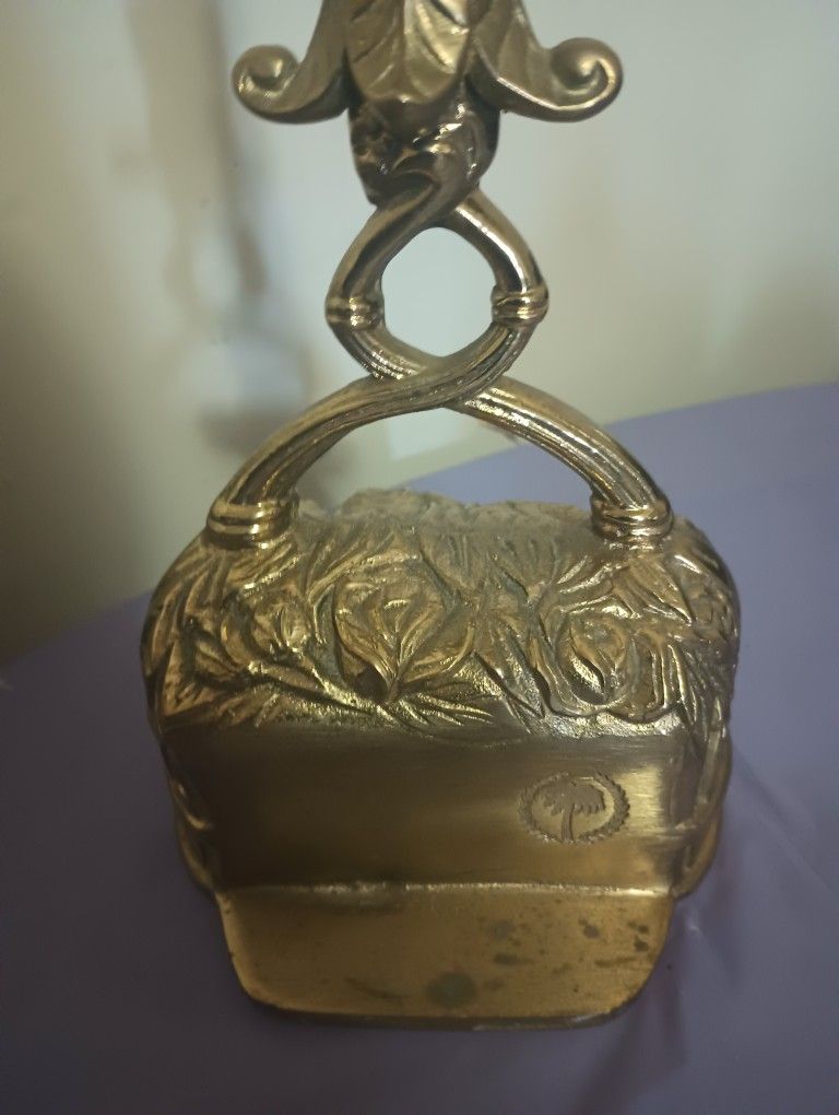Antique brass door stopper