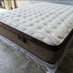King Size Organic Cloud Edition Europillow Top Mattress And Boxspring 