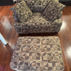 Love Seat And Ottoman 