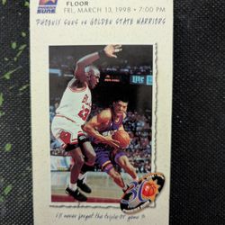 Jordan Vs Kevin Johnson Game Ticket 