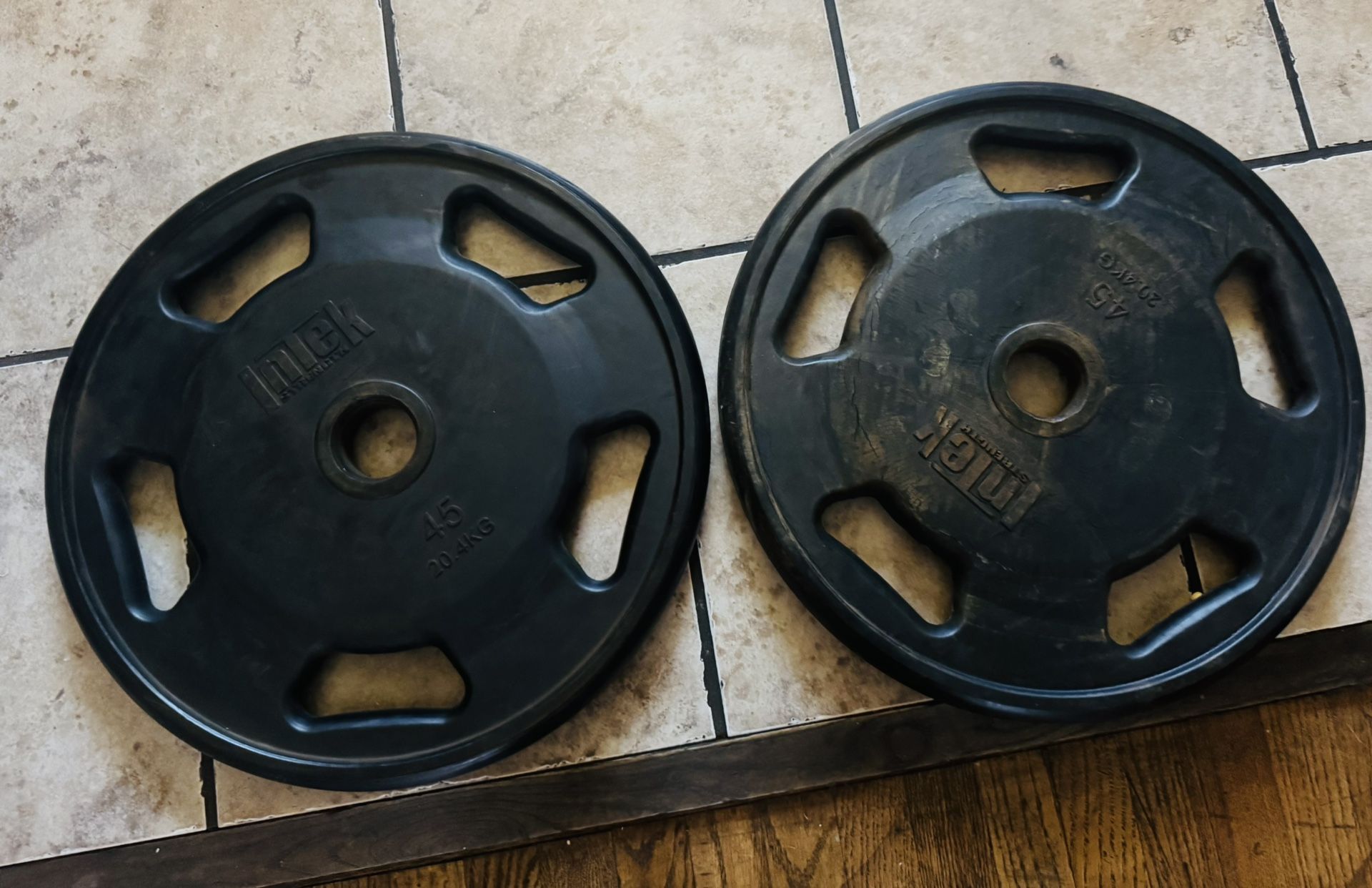 Olympic Weights Pair Of 45 Lbs  
