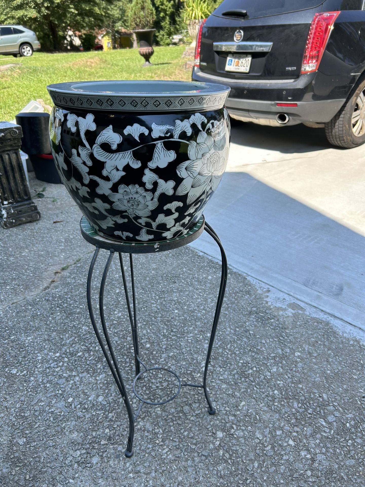 Large oriental ceramic Plant pot