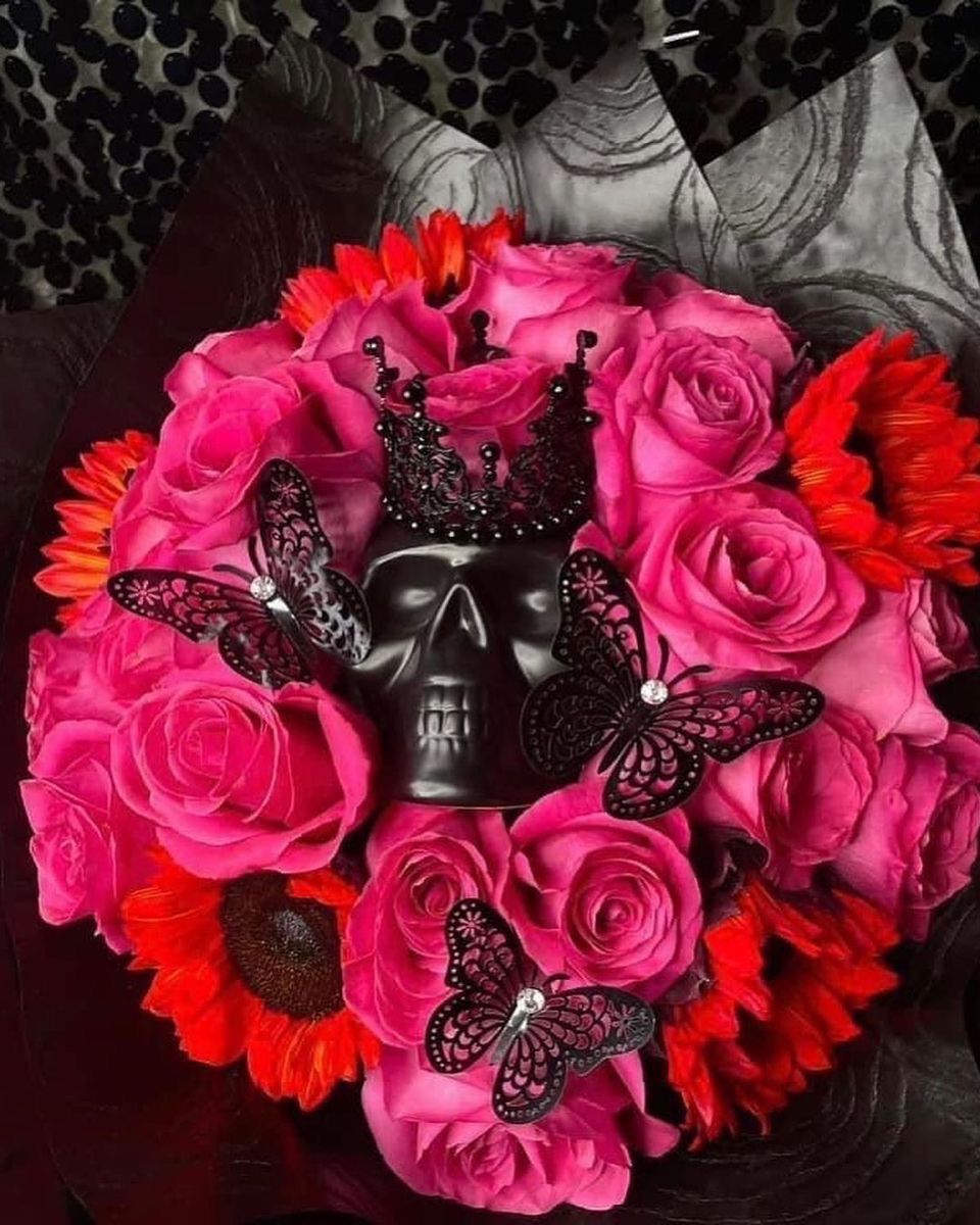 skull bouquet