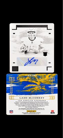Ladd McConkey one of one printing plate auto