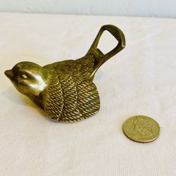 vintage brass bird bottle opener