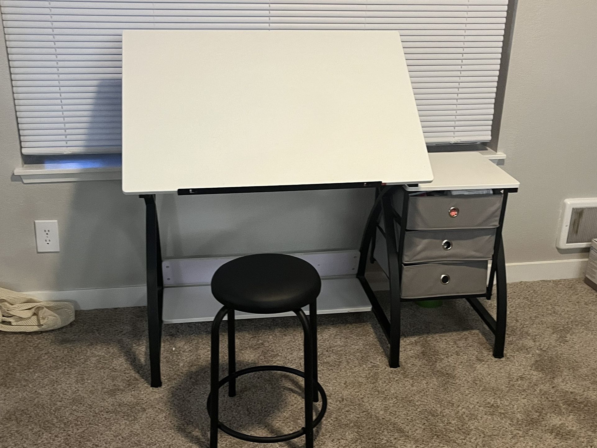 Art Table, Paint And Brushes