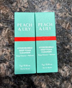 NEW PEACH & LILY HYDROBUBBLE DEEP FOAM CLEANSER $5 for both!