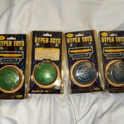 VINTAGE 1998 Hyper Yoyo Pro Spinner  Lot Of 4