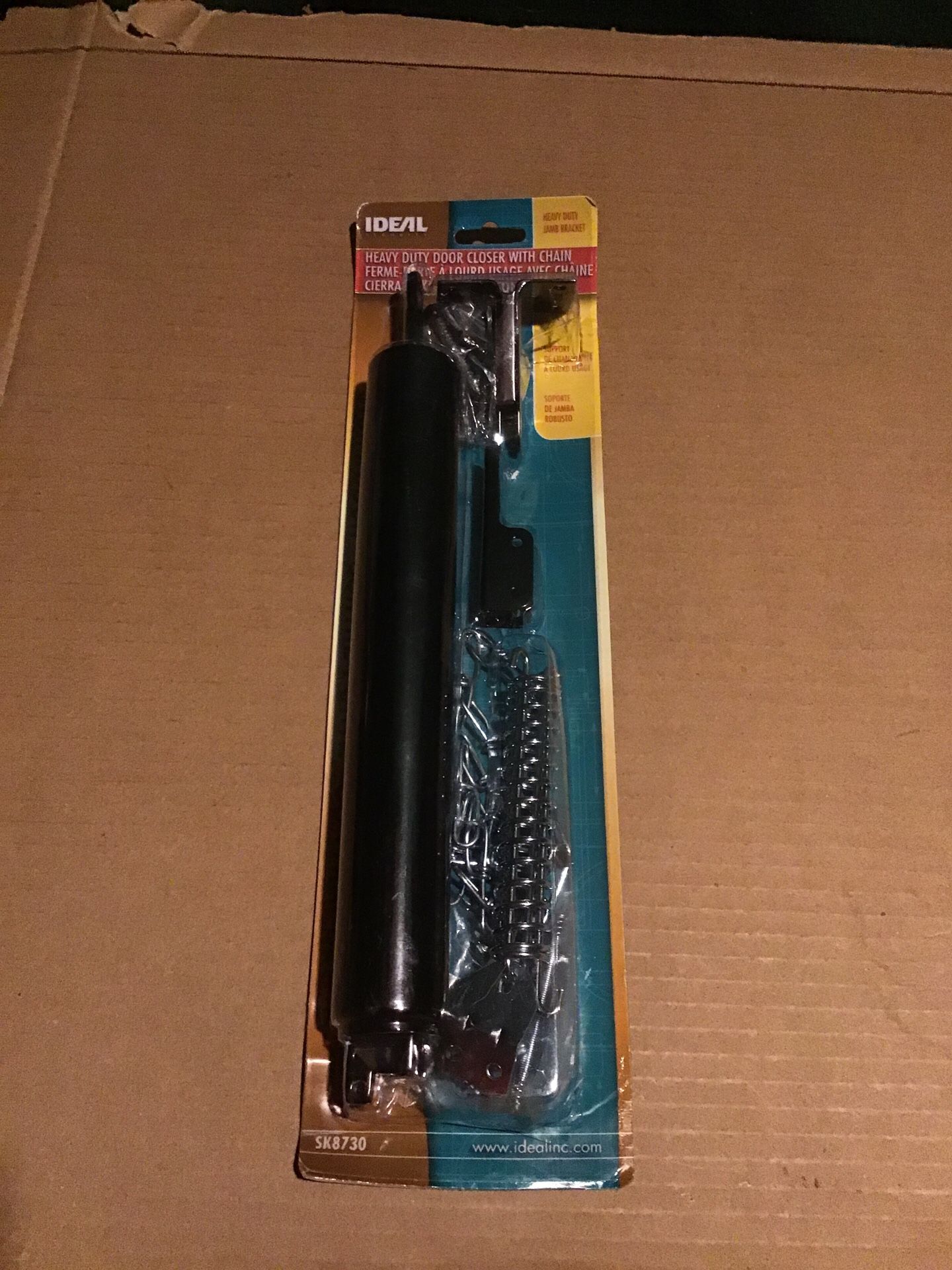 Ideal heavy duty door closer with chain