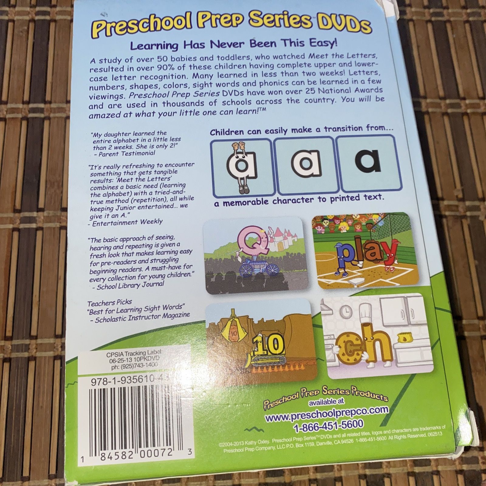 Preschool Prep Company DVD 10-Pack Collection 978-1-935610-43-4