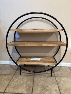 Round Console Wood Table Or Shelf 36” Diameter